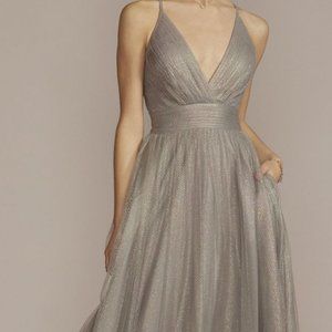 Gray/Silver Iridescent Prom dress - Worn Once!  PRICE DROP $55